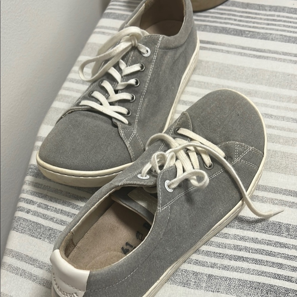 Birkenstock Gray Canvas Sneakers
